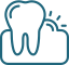 tooth and inflamed gum